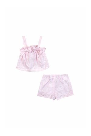 White and pink striped cotton baby set TARTINE ET CHOCOLAT KIDS | CC370113226E
